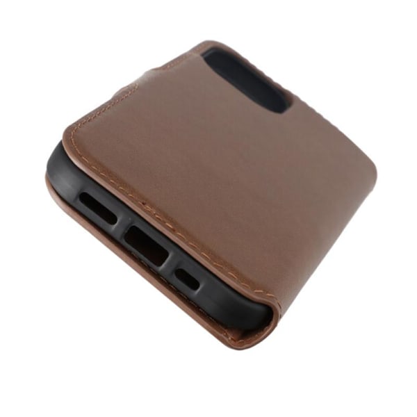 iPhone 15 Plånboksfodral Läder Rvelon - Brun Brown