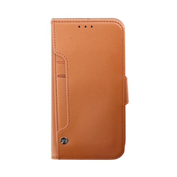 iPhone 14 Pro Max Plånboksfodral Extra Kortfack Rvelon - Brun Brun