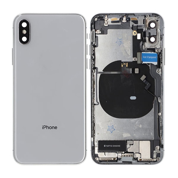 iPhone X Baksida med Komplett Ram - Vit White
