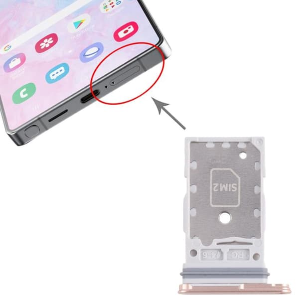 Samsung Galaxy S25/S25 Plus Sim Card Holder - Pinkgold guld