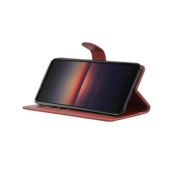 Sony Xperia 1 III 5G Plånboksfodral med Stativ - Brun Brun
