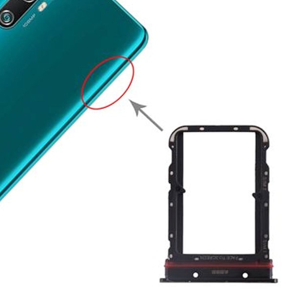 Xiaomi Mi Note 10 Lite Simkortshållare - Svart Svart