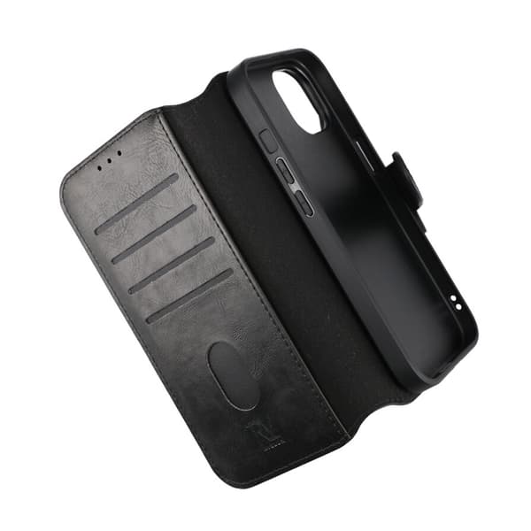 iPhone 15 Plånboksfodral Magnet Rvelon - Svart Black