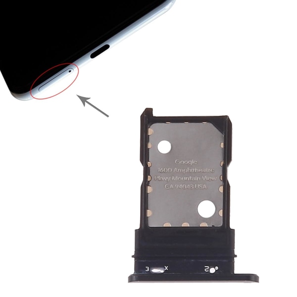 Google Pixel 3XL Simkortshållare - Svart Svart