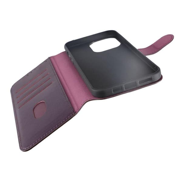 Plånboksfodral Läder Rvelon till iPhone 15 Pro Max - Lila Lila
