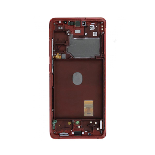 Samsung Galaxy S20 FE 5G Skärm med LCD Display Original - Röd Vin, röd