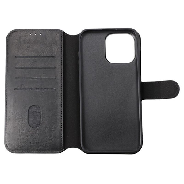 iPhone 15 Pro Max Plånboksfodral Magnet Rvelon - Svart Svart