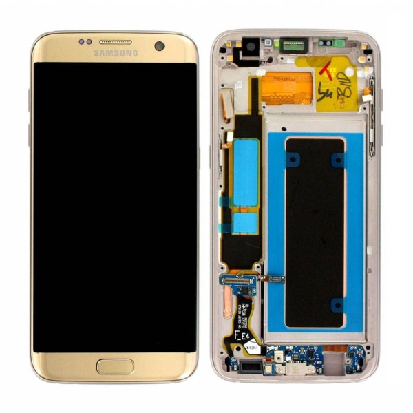 Samsung Galaxy S7 Edge (SM-G935F) Skärm med LCD Display Original - Guld Gold