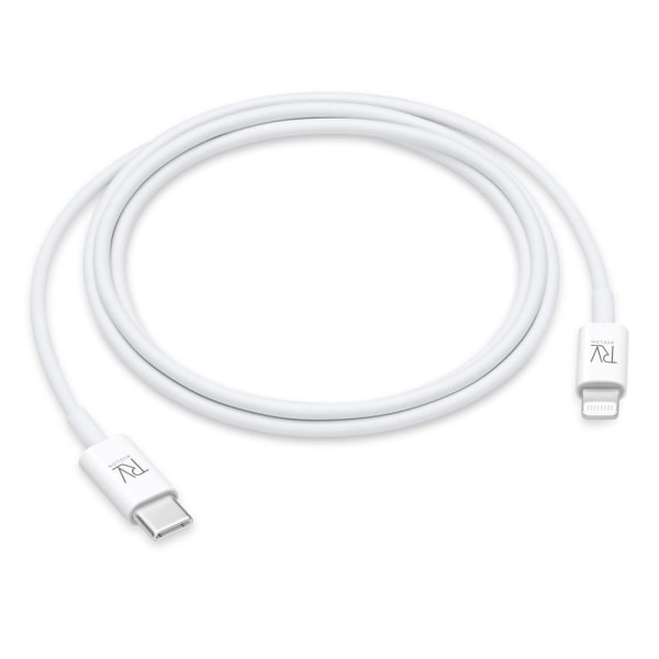 Rvelon USB-C till Lightning Kabel 1m White