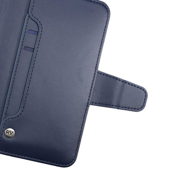 iPhone 13 Mini Plånboksfodral Extra Kortfack Rvelon - Blå Marinblå