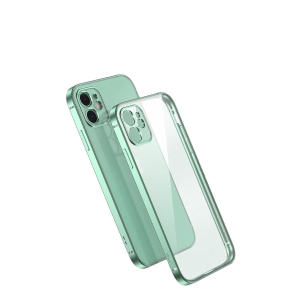 iPhone 12 Mini Mobilskal med Kameraskydd - Grön/transparent Grön