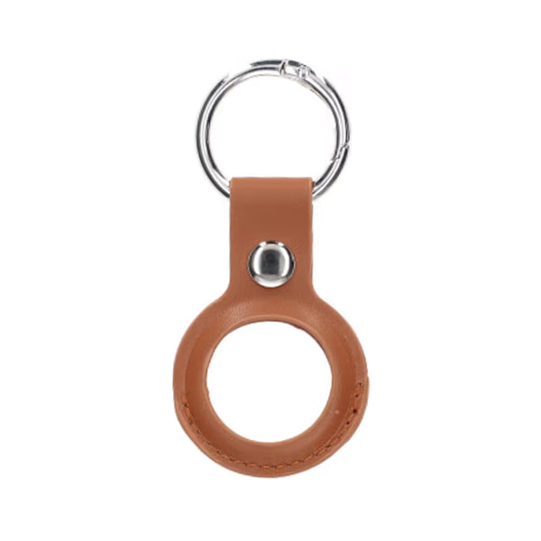 Airtag Fodral PU-Läder Nyckelring - Brun Brown