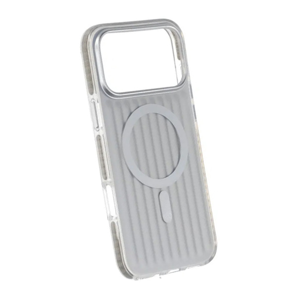 Mobilskal Korrugerad Magsafe för iPhone 17 Pro Max - Silver Silver