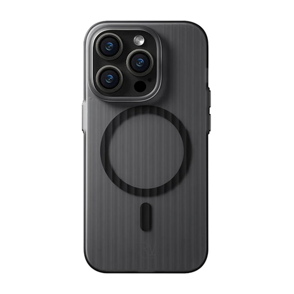 iPhone 13 Pro Mobilskal Korrugerad med Magsafe Rvelon - Svart Black
