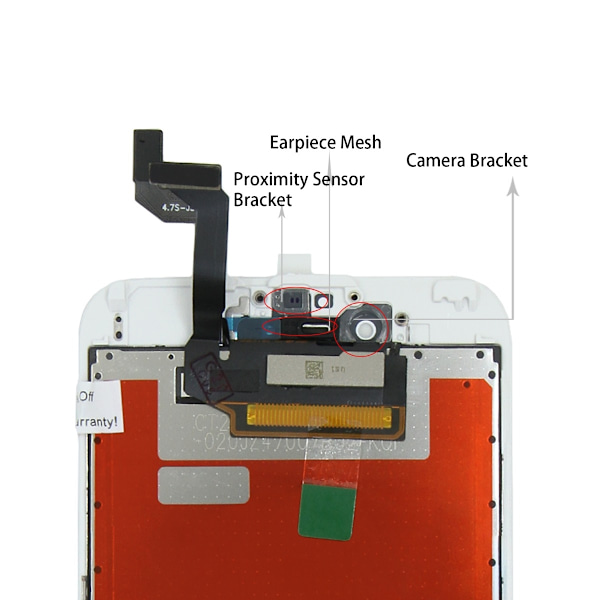 iPhone 6S LCD Skärm AAA Premium - Vit White