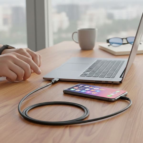 Rvelon USB-A till USB-C Kabel 1m Black