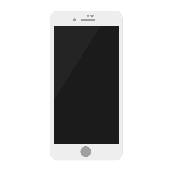 Skärmskydd Privacy iPhone 7/8 Plus - 3D Härdat Glas Vit (miljö) White