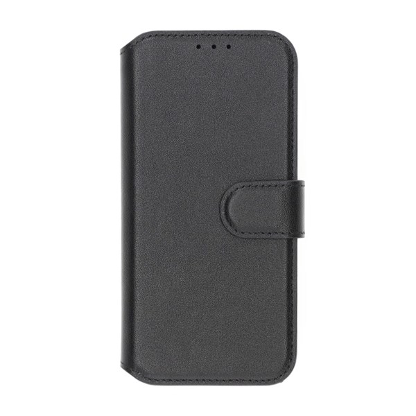 iPhone 16 Plus Plånboksfodral Äkta Läder Rvelon - Svart Svart