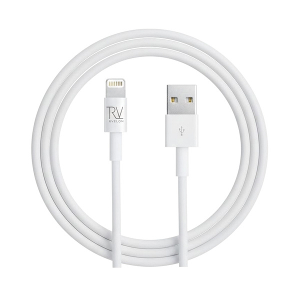 Rvelon USB-A till Lightning Kabel 2m White