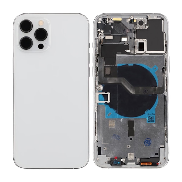 iPhone 12 Pro Max Baksida med Komplett Ram OEM - Vit White