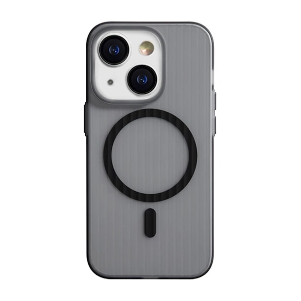 iPhone 14/13  Mobilskal Korrugerad Anti-Halk - Grå Grey