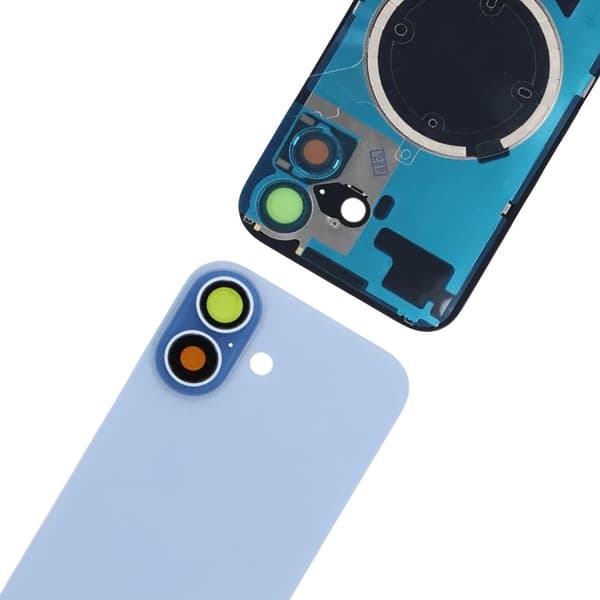 Baksida Glas med smådelar för iPhone 17 - Blå Blue
