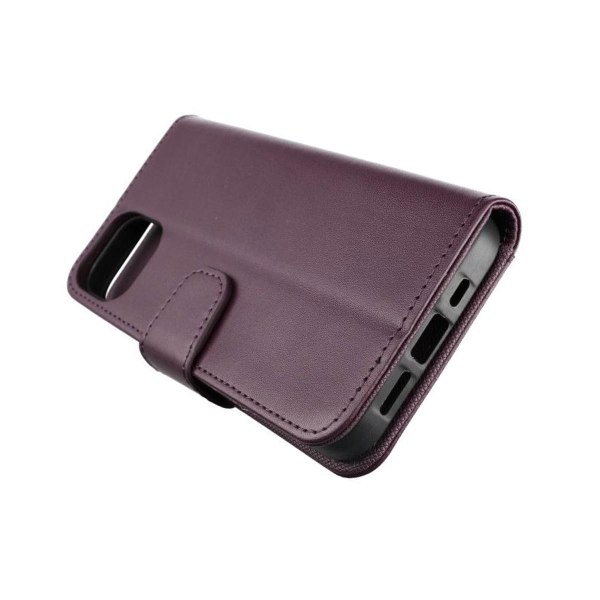 iPhone 12/12 Pro Plånboksfodral Extra Kortfack Rvelon - Mörklila Bordeaux