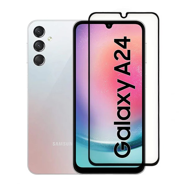 Samsung Galaxy A24 Skärmskydd 3D Härdat Glas - Svart (miljö) Svart