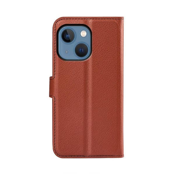 iPhone 14 Plånboksfodral med Stativ - Brun Brown