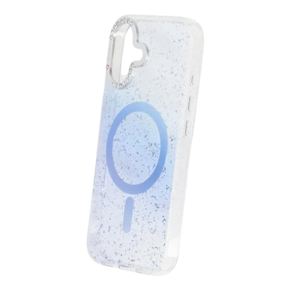 Glitter Skal MagSafe och Diamanter för iPhone 17 - Blå
