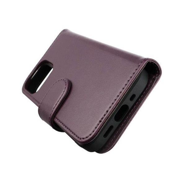 iPhone 13 Mini Plånboksfodral Magnet Rvelon - Mörklila Bordeaux