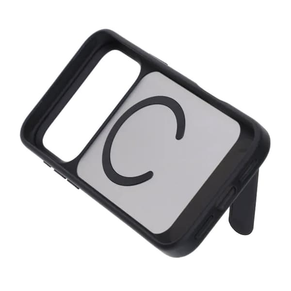 MagSafe-kuori jalustalla iPhone 17 Prolle - Musta musta
