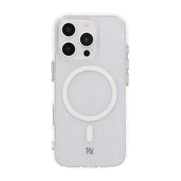 iPhone 16 Pro Rvelon Mobilskal TPU med MagSafe - Glitter Vit Vit