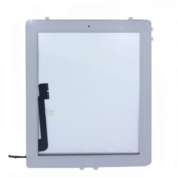 iPad 4 Glas med Touchskärm med Hemknapp OEM - Vit White