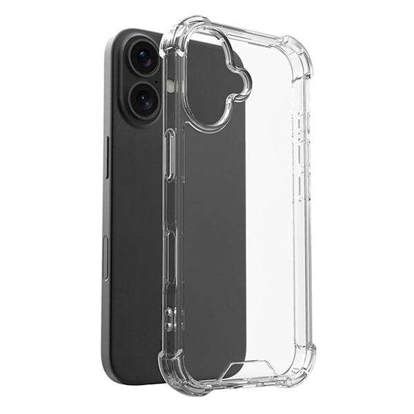 iPhone 16 Mobilskal Stöttåligt - Transparent Transparent