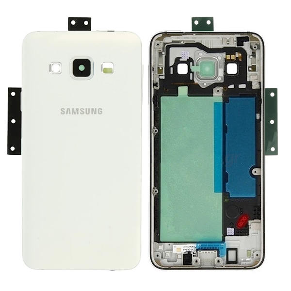 Samsung Galaxy A3 (SM-A300) Bakre Chassi / Mittre Kåpa Vit Original