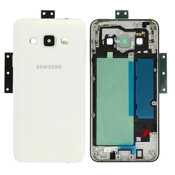 Samsung Galaxy A3 (SM-A300) Bakre Chassi / Mittre Kåpa Vit Original vit