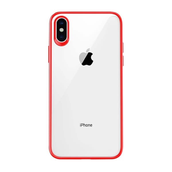 Stöttåligt Mobilskal iPhone XS Max - Röd/Transparent Röd