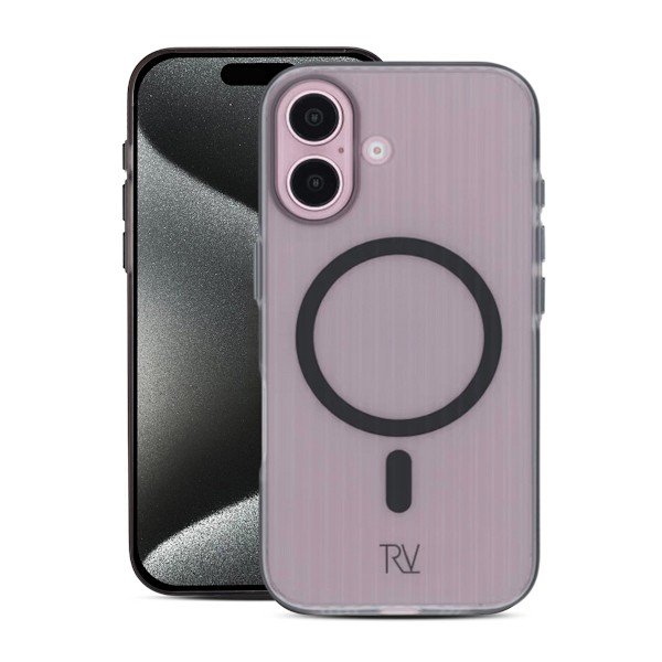 iPhone 16 Mobilskal Korrugerad Magsafe Rvelon - Svart Black
