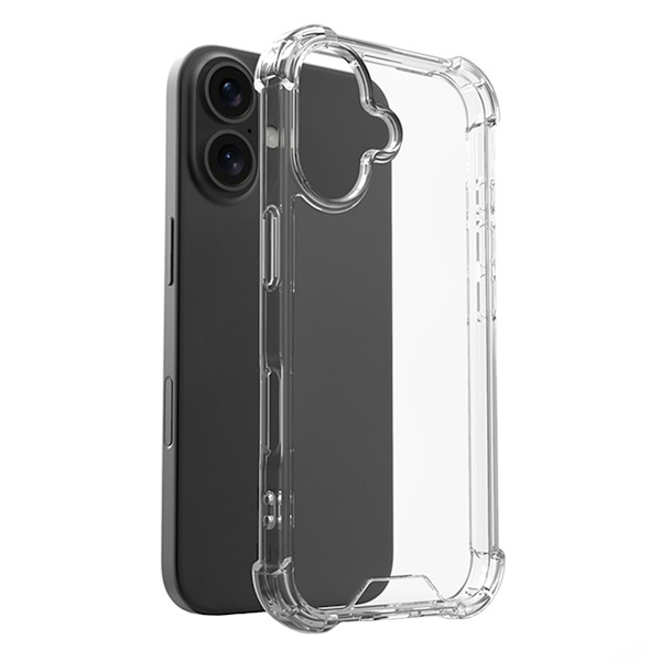 iPhone 16 Plus Mobilskal Stöttåligt - Transparent Transparent