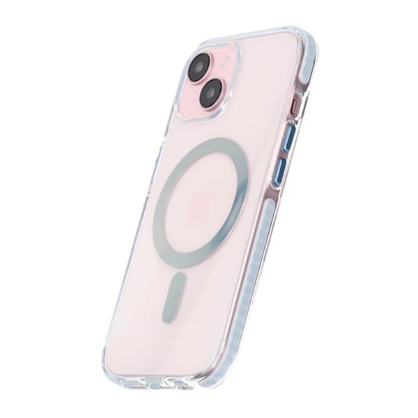 iPhone 15 Mobilskal Magnet Dubbelskydd - Blå Blå