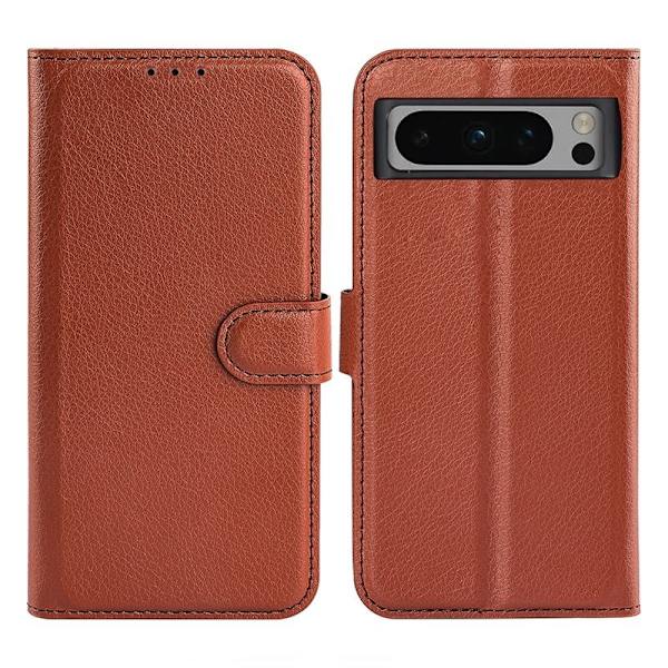 Google Pixel 8 Pro Plånboksfodral med Stativ - Brun Brown