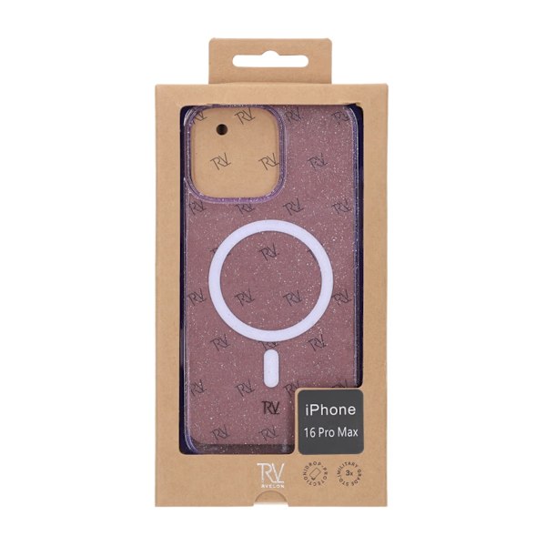 iPhone 16 Pro Max Rvelon Mobilskal TPU med MagSafe - Glitter Lila Lila