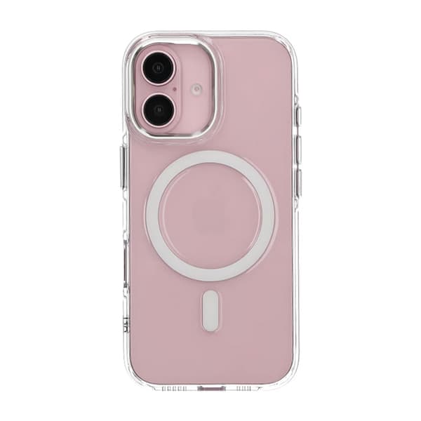 iPhone 16 Mobilskal TPU med Magnet Rvelon - Transparent transparent