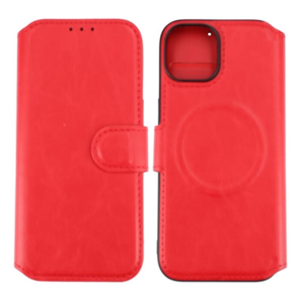 iPhone 15 Plånboksfodral med Magsafe Rvelon - Röd Röd
