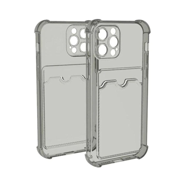 iPhone 13 Pro Max Stöttåligt Skal med Korthållare - Grå grå