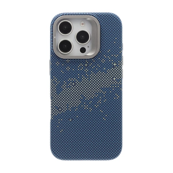 iPhone 16 Pro Skal med Magsafe och Utfällbart Stativ - Blå/Guld Blue