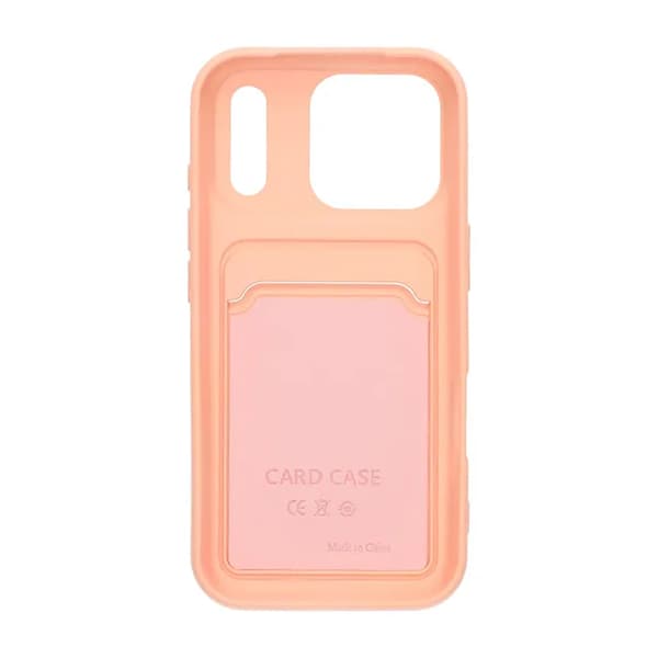 Mobilskal Silikon med Korthållare för iPhone 17 Pro - Rosa rosa