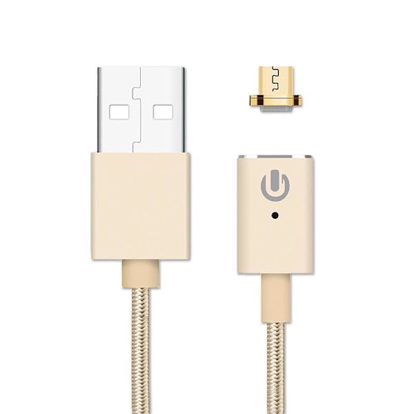 Magnetisk Micro-USB Flätad kabel - Guld Gold