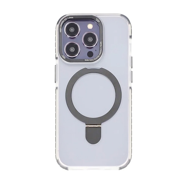 iPhone 15 Pro Max Mobilskal med Magsafe och Stativ - Grå Grey